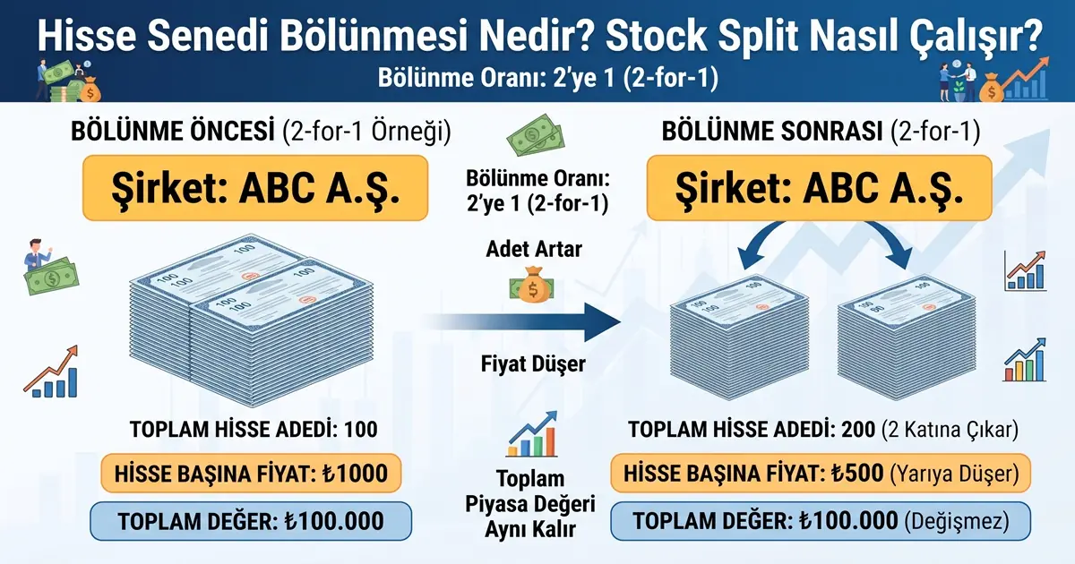 Hisse Senedi Bölünmesi Nedir? Stock Split Nasıl Çalışır? 1 Hisse Senedi Bolunmesi Nedir Stock Split Nasil Calisir