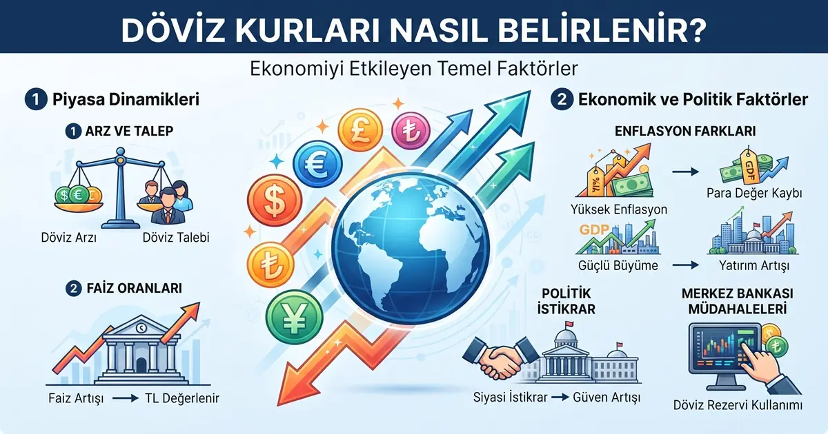 Döviz Kurları Nasıl Belirlenir? Döviz Kurunu Etkileyen Faktörler 1 Doviz Kurlari Nasil Belirlenir Doviz Kurunu Etkileyen Faktorler