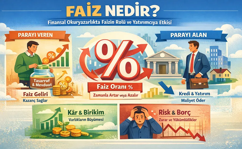 Faiz Nedir? Finansal Okuryazarlıkta Faizin Rolü ve Yatırımcıya Etkisi 1 Faiz Nedir Finansal Okuryazarlikta Faizin Rolu ve Yatirimciya Etkisi