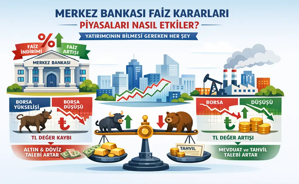 Merkez Bankası Faiz Kararları Piyasaları Nasıl Etkiler? Yatırımcının Bilmesi Gereken Her Şey 1 Merkez Bankasi Faiz Kararlari Piyasalari Nasil Etkiler Yatirimcinin Bilmesi Gereken Her Sey
