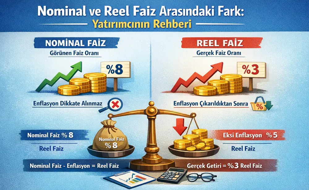 Nominal ve Reel Faiz Arasındaki Fark: Yatırımcının Bilmesi Gereken 5 Altın Kural 1 Nominal ve Reel Faiz Arasindaki Fark Yatirimcinin Rehberi