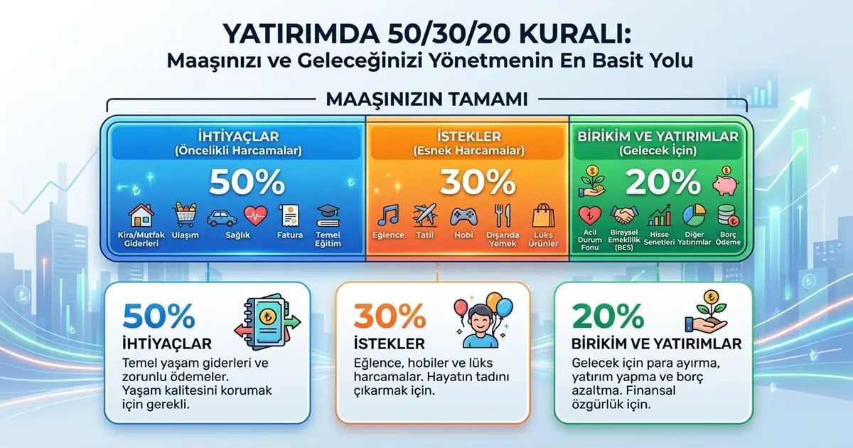 Yatirimda 503020 Kurali Maasinizi ve Geleceginizi Yonetmenin En Basit Yolu