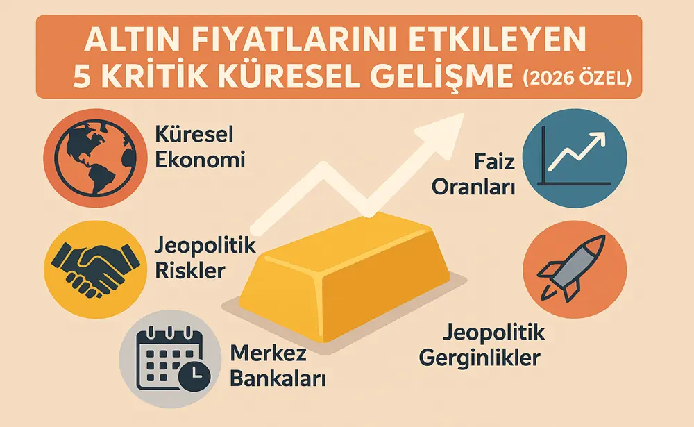 Altın Fiyatlarını Etkileyen 5 Kritik Küresel Gelişme (2026 Özel) 1 Altin Fiyatlarini Etkileyen 5 Kritik Kuresel Gelisme 2026 Ozel